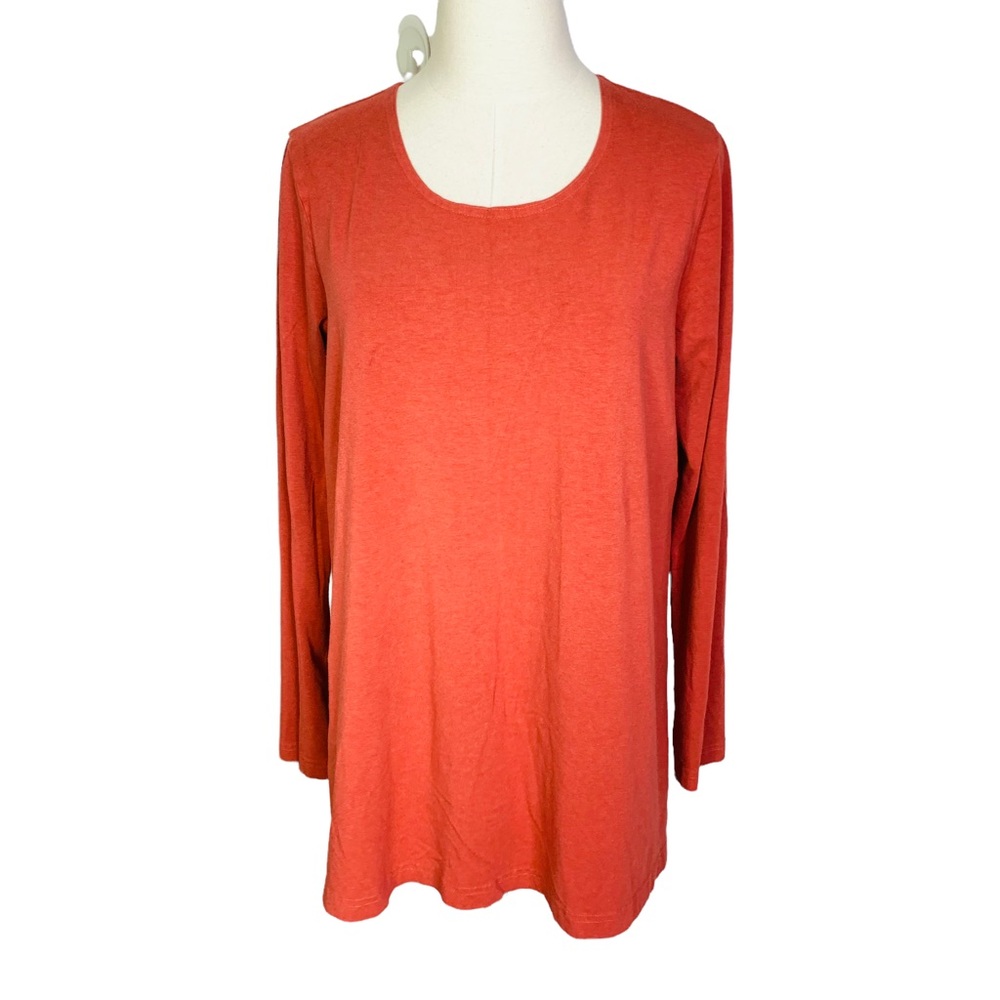 Bryn Walker MEDIUM Rust Long Sleeve Top 3326